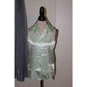 Tesoro Green Silk Tank Top